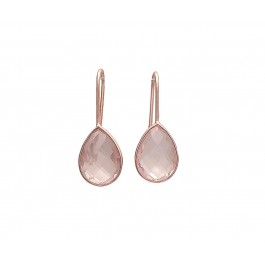 925 Sterling Silver Earrings - Rose Quartz  Earrings - Rose Gold Earrings - Gift For Her - valentine Earrings